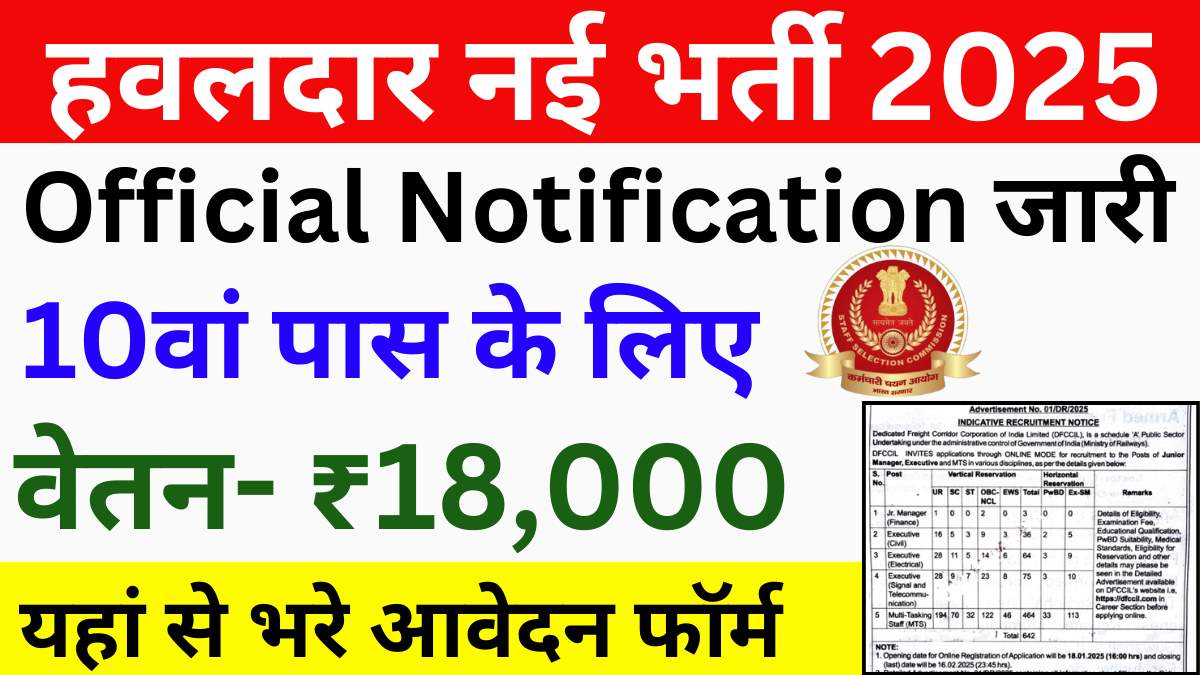 Havaldar Vacancy 2025