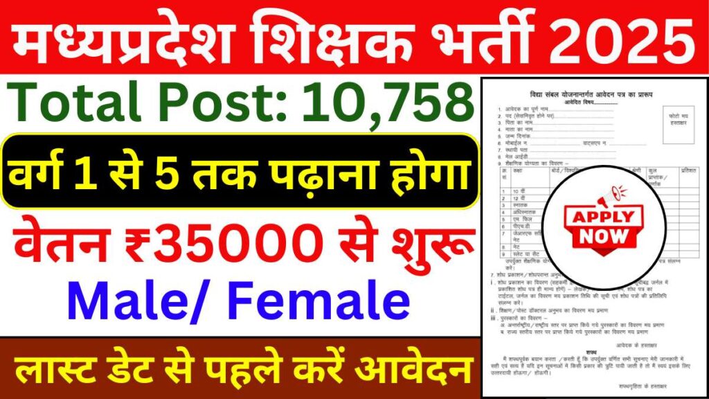 MP Teacher Vacancy 2025